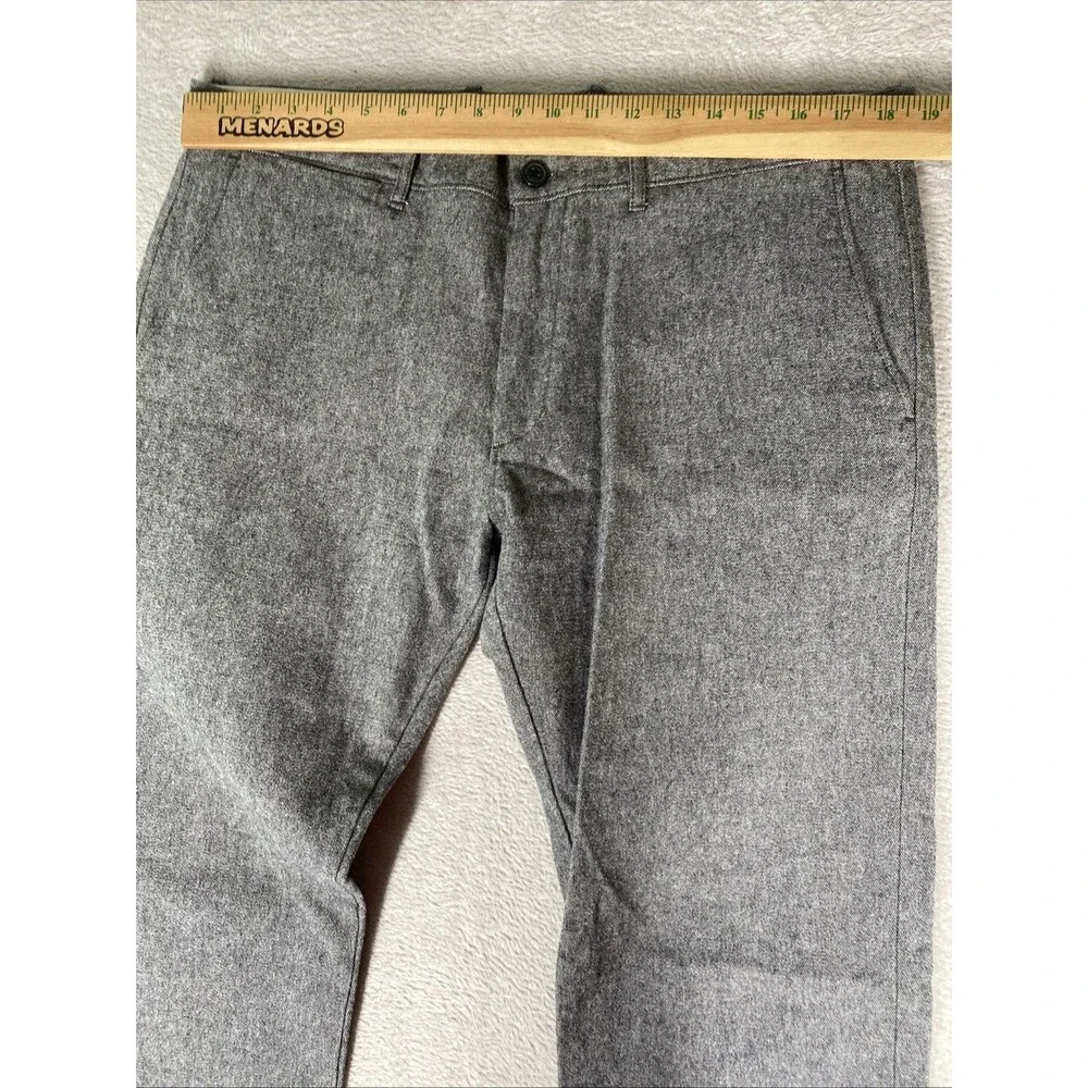 J. Crew 484 Slim Stretch Chino Pants Men's 36x32 Tapered Leg Casual Gray Twill
